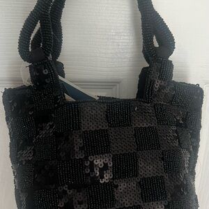 Elegant Black Sequin Bag